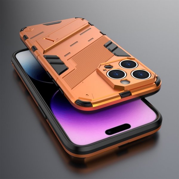 iPhone 15 Pro Max Cover med Stativ Orange