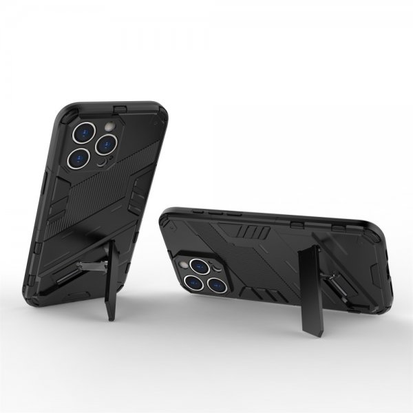 iPhone 15 Pro Max Cover med Stativ Sort