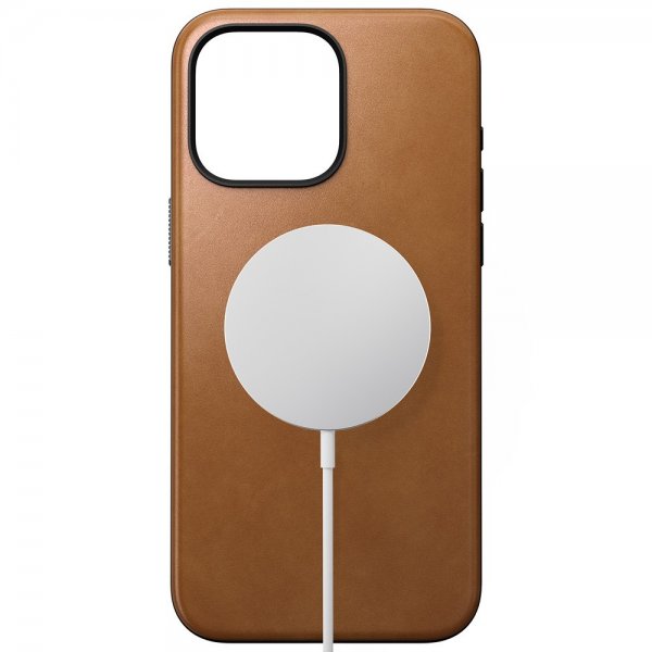 Nomad iPhone 15 Pro Max Cover Modern Leather Case English Tan