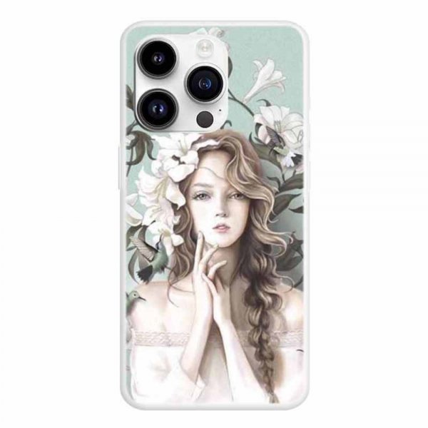 iPhone 15 Pro Max Cover Motiv Blomsterpige