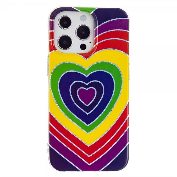 iPhone 15 Pro Max Cover Motiv Hjerte-mønster
