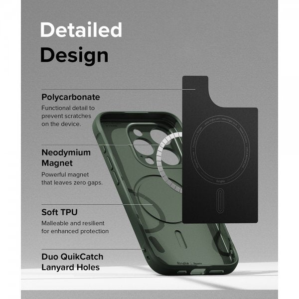 Ringke iPhone 15 Pro Max Cover Onyx Magnetic Dark Green