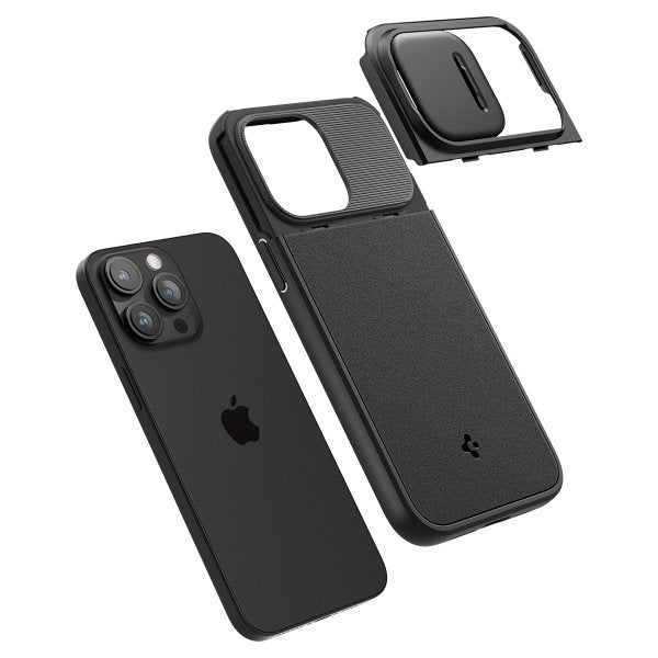 Spigen iPhone 15 Pro Max Cover Optik Armor MagFit Sort