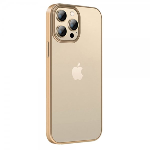 X-Level iPhone 15 Pro Max Cover Belagt Kant Guld