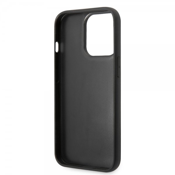Karl Lagerfeld iPhone 15 Pro Max Cover Quilted Nylon Puffy Case Logo Plate Sort