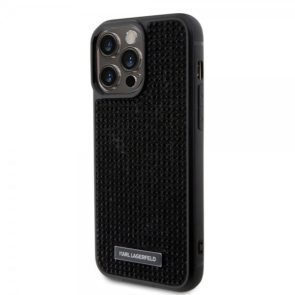 Karl Lagerfeld iPhone 15 Pro Max Cover Rhinestone Sort