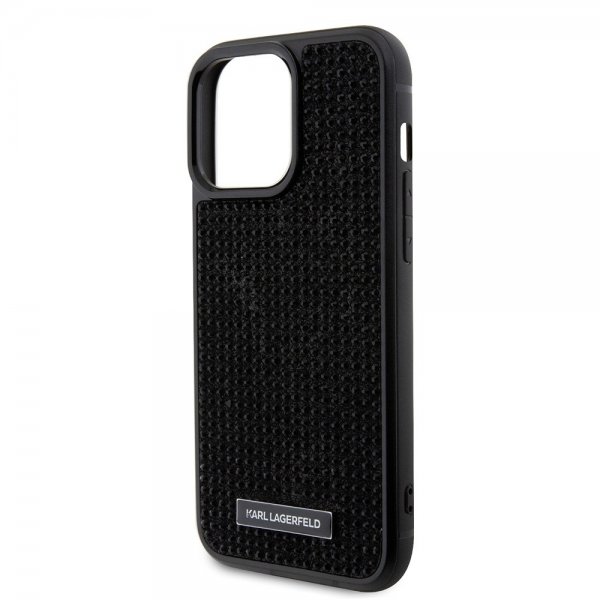 Karl Lagerfeld iPhone 15 Pro Max Cover Rhinestone Sort