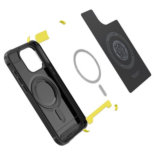 Spigen iPhone 15 Pro Max Cover Rugged Armor MagFit Mat Sort