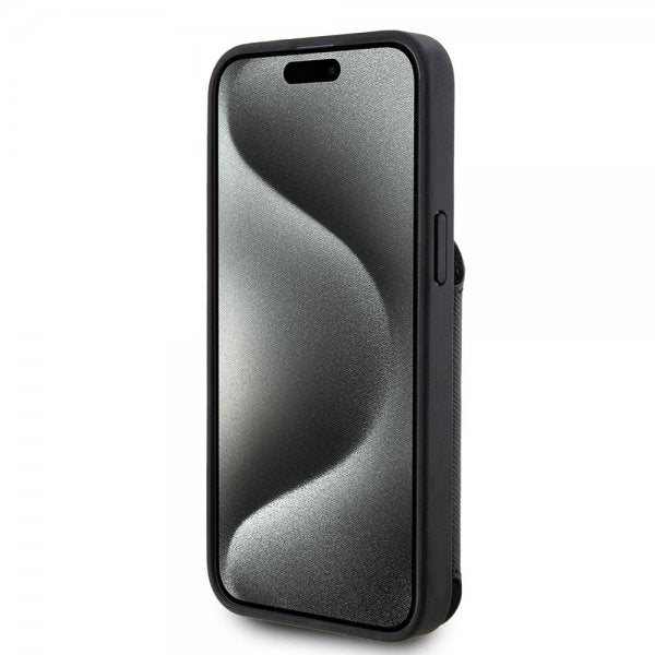 Karl Lagerfeld iPhone 15 Pro Max Cover Saffiano Card Slots & Stand Sort