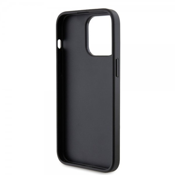 Karl Lagerfeld iPhone 15 Pro Max Cover Saffiano Double Cardslot Sort
