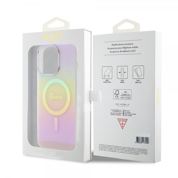 Guess iPhone 15 Pro Max Cover Script MagSafe Pink
