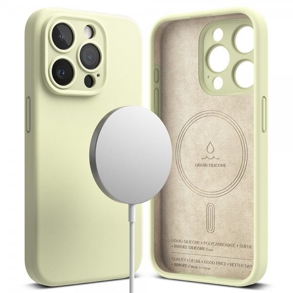 Ringke iPhone 15 Pro Max Cover Silikone Magnetisk Sunny Lime