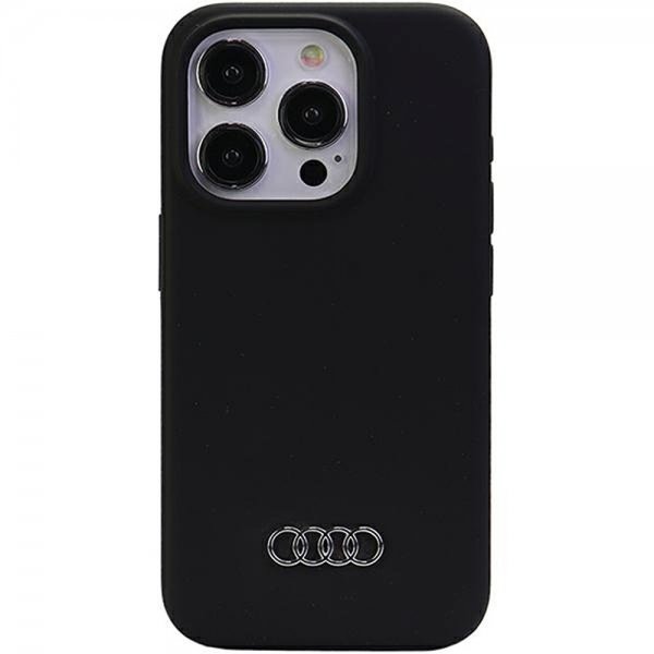 Audi iPhone 15 Pro Max Cover Silikone Sort