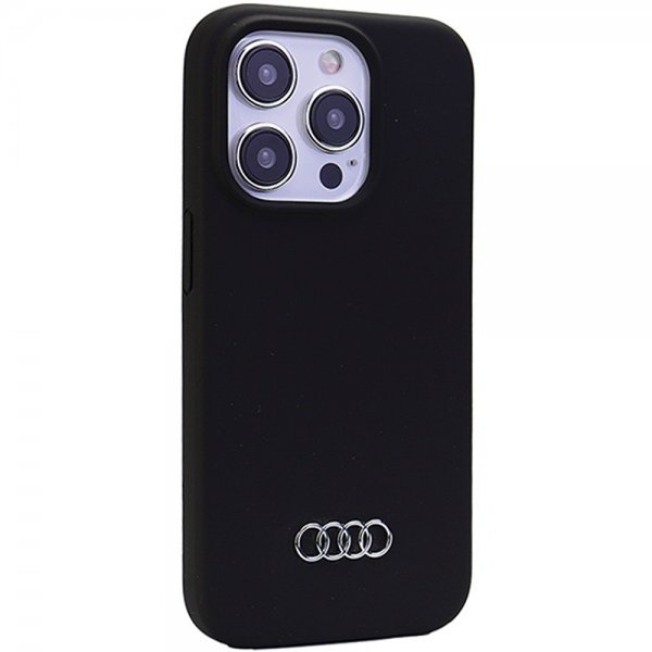 Audi iPhone 15 Pro Max Cover Silikone Sort