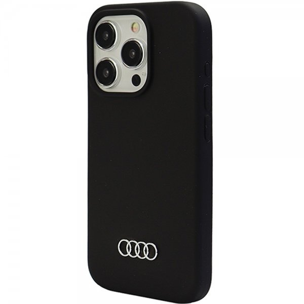 Audi iPhone 15 Pro Max Cover Silikone Sort