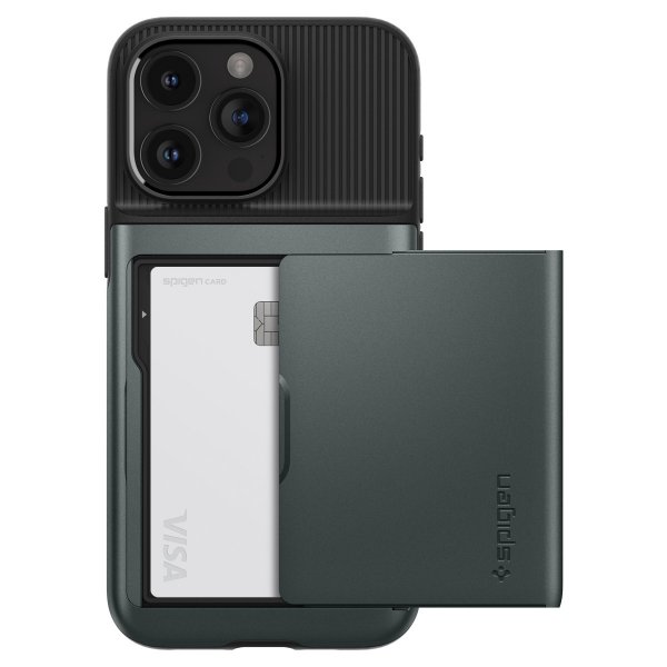 Spigen iPhone 15 Pro Max Cover Slim Armor CS Abyss Green