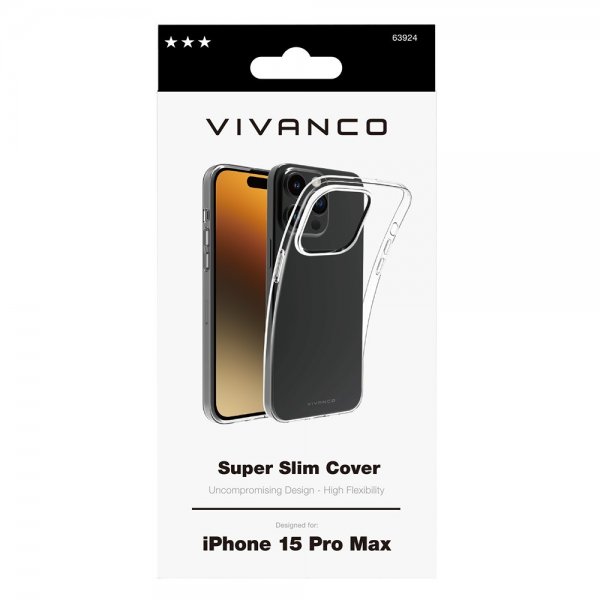 Vivanco iPhone 15 Pro Max Cover Slim TPU Transparent