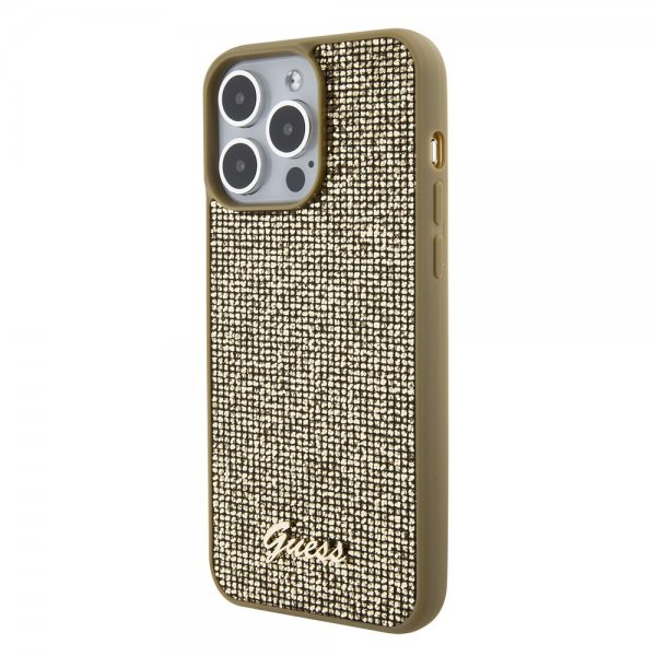 Guess iPhone 15 Pro Max Cover Square Mirror Guld