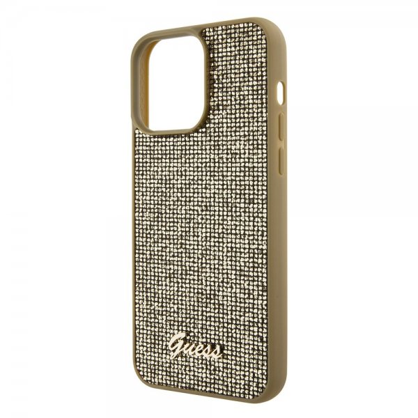 Guess iPhone 15 Pro Max Cover Square Mirror Guld