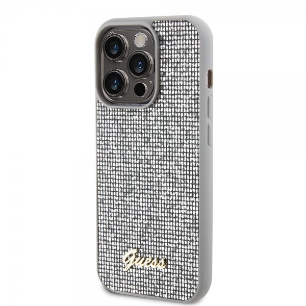 Guess iPhone 15 Pro Max Cover Square Mirror Silver