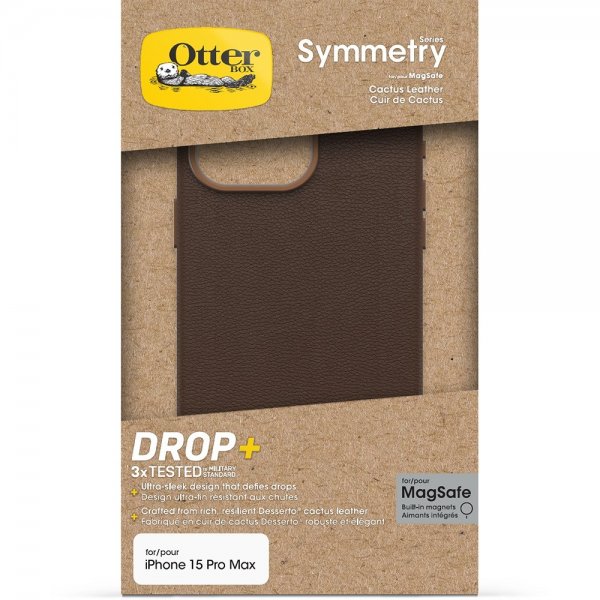 Otterbox iPhone 15 Pro Max Cover Symmetry Cactus Leather MagSafe Rich Adobe