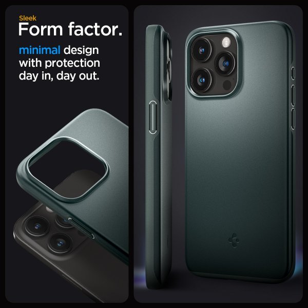 Spigen iPhone 15 Pro Max Cover Thin Fit Abyss Green