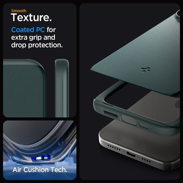 Spigen iPhone 15 Pro Max Cover Thin Fit Abyss Green