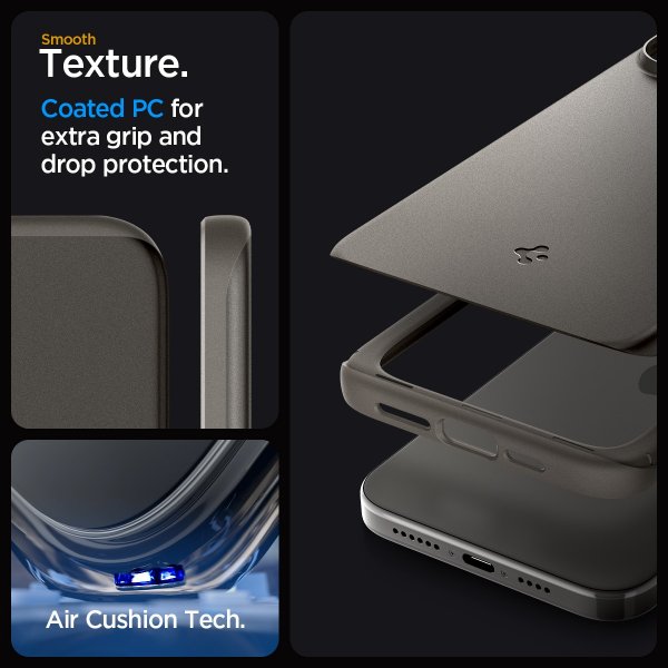 Spigen iPhone 15 Pro Max Cover Thin Fit Gunmetal