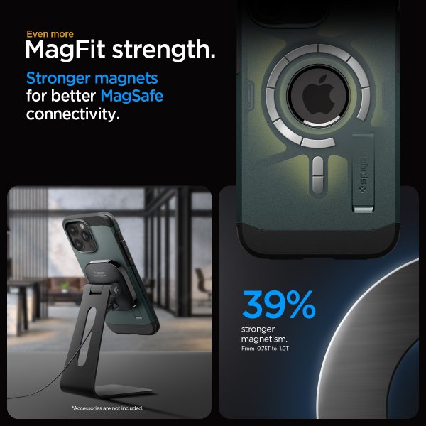Spigen iPhone 15 Pro Max Cover Tough Armor MagFit Abyss Green