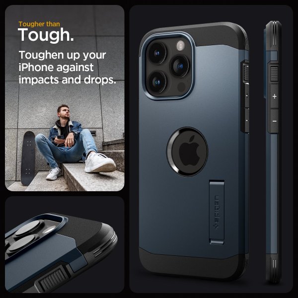 Spigen iPhone 15 Pro Max Cover Tough Armor MagFit Metal Slate