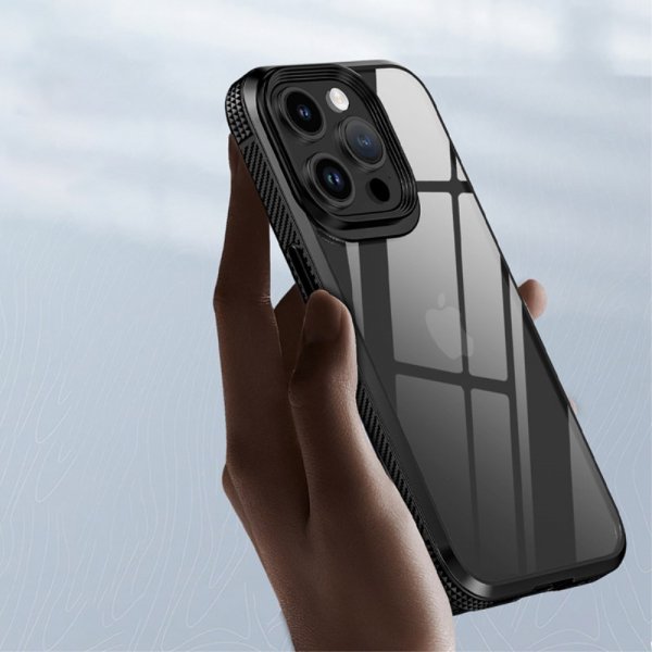 Ipaky iPhone 15 Pro Max Cover Gennemsigtig Bagside Lilla