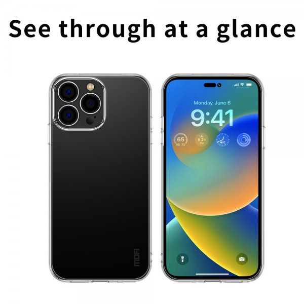 Mofi iPhone 15 Pro Max Cover Transparent TPU Klar