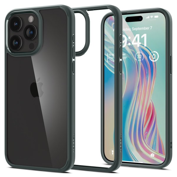 Spigen iPhone 15 Pro Max Cover Ultra Hybrid Abyss Green