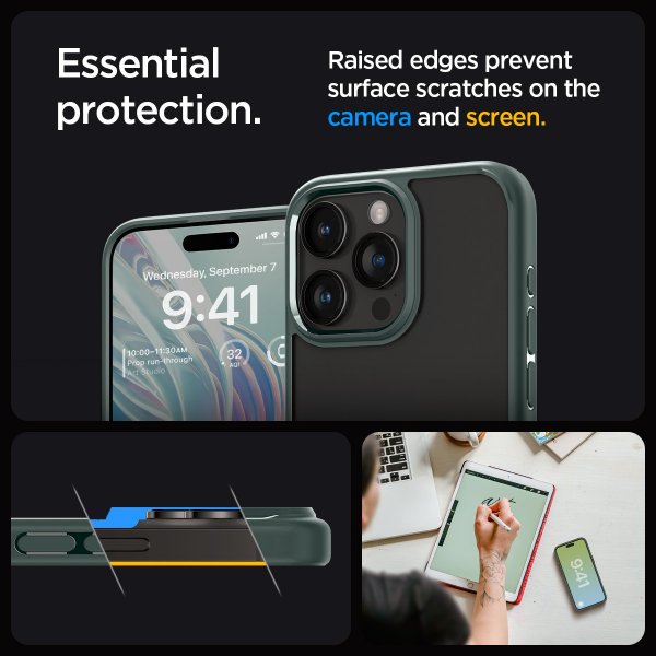 Spigen iPhone 15 Pro Max Cover Ultra Hybrid Abyss Green