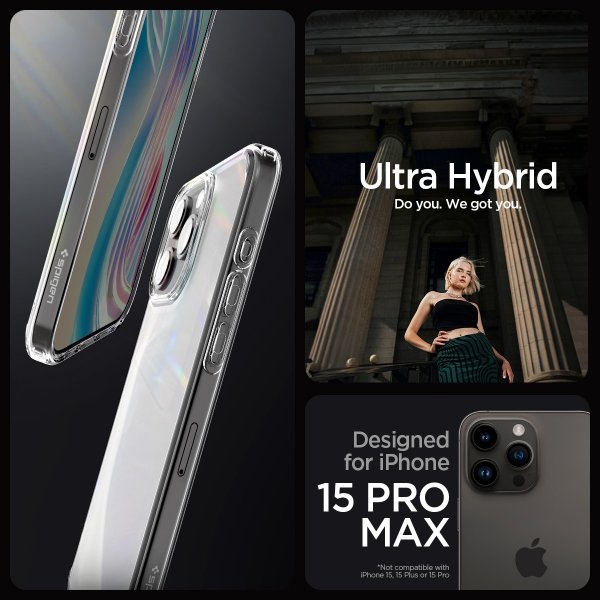 Spigen iPhone 15 Pro Max Cover Ultra Hybrid Frost Clear