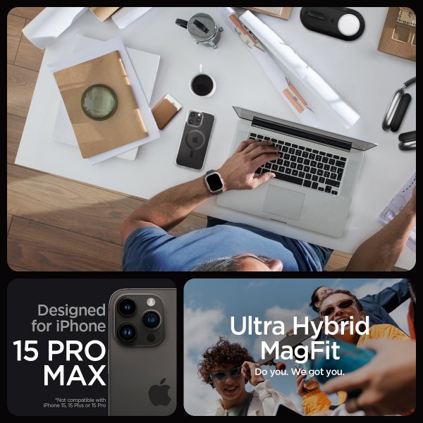 Spigen iPhone 15 Pro Max Cover Ultra Hybrid MagFit Carbon Fiber
