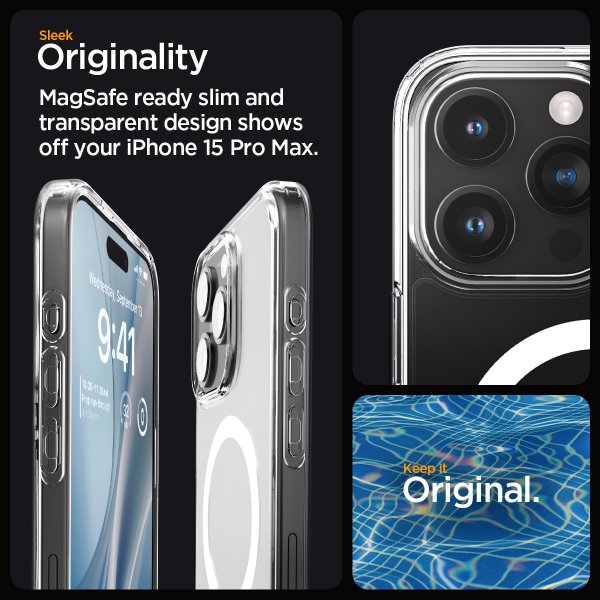 Spigen iPhone 15 Pro Max Cover Ultra Hybrid MagFit Frost Clear