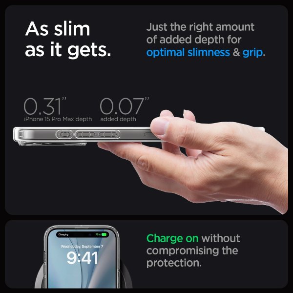 Spigen iPhone 15 Pro Max Cover Ultra Hybrid MagFit Frost Clear