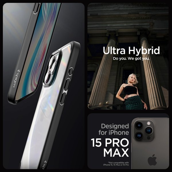Spigen iPhone 15 Pro Max Cover Ultra Hybrid Mat Sort