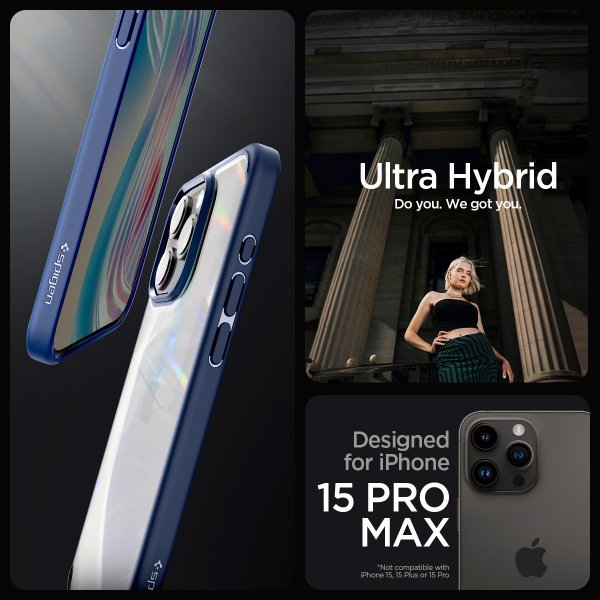 Spigen iPhone 15 Pro Max Cover Ultra Hybrid Navy Blue