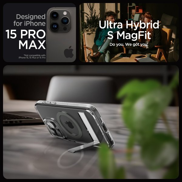 Spigen iPhone 15 Pro Max Cover Ultra Hybrid S MagFit Graphite