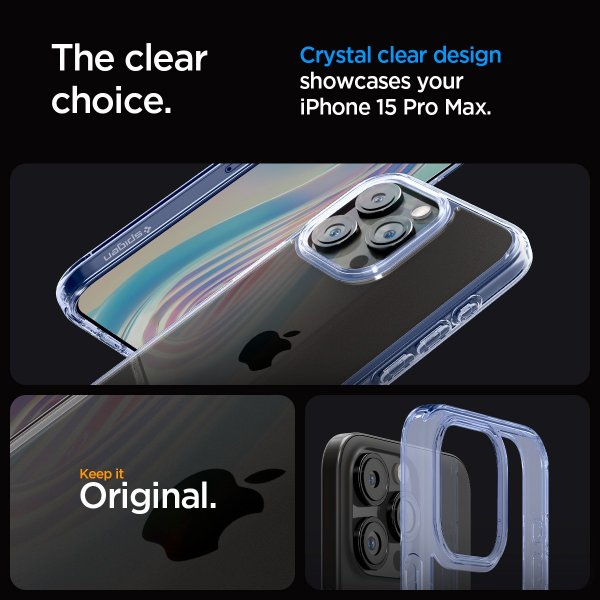 Spigen iPhone 15 Pro Max Cover Ultra Hybrid Sky Crystal
