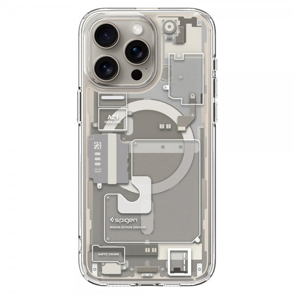 Spigen iPhone 15 Pro Max Cover Ultra Hybrid Zero One MagFit Natural Titanium