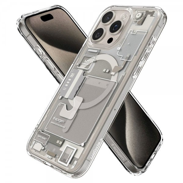 Spigen iPhone 15 Pro Max Cover Ultra Hybrid Zero One MagFit Natural Titanium