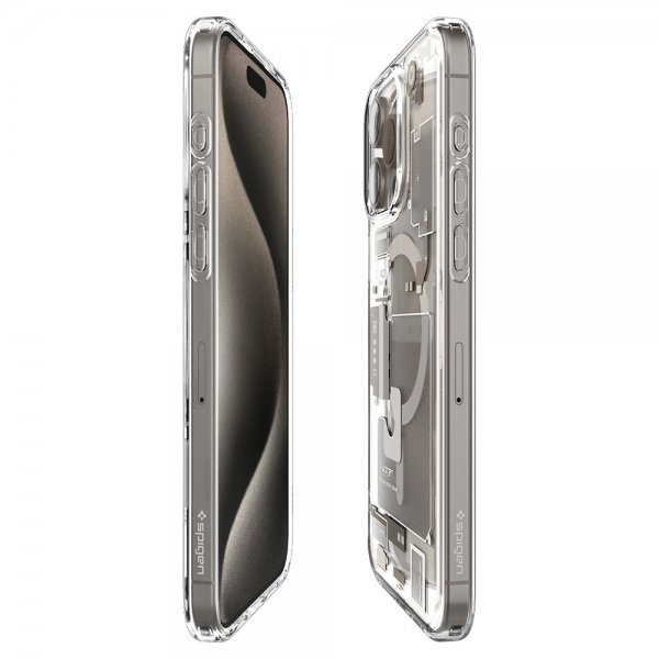 Spigen iPhone 15 Pro Max Cover Ultra Hybrid Zero One MagFit Natural Titanium