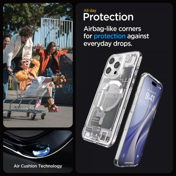 Spigen iPhone 15 Pro Max Cover Ultra Hybrid Zero One MagFit Hvid