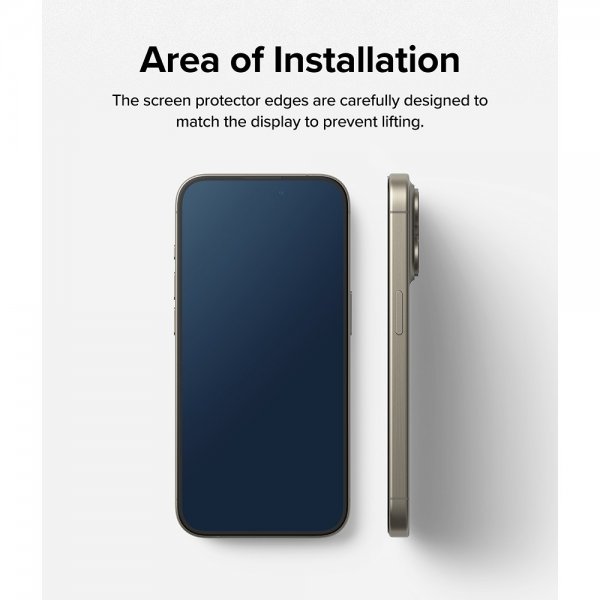 Ringke iPhone 15 Pro Max Skærmbeskyttelse Easy Slide 2-pak