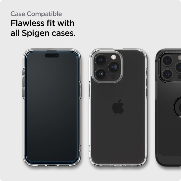 Spigen iPhone 15 Pro Max Skærmbeskytter GLAS.tR ALIGNmaster 2-pak