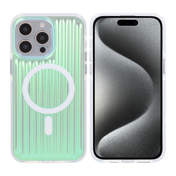 iPhone 15 Pro Max Cover MagSafe Refleksion Grøn