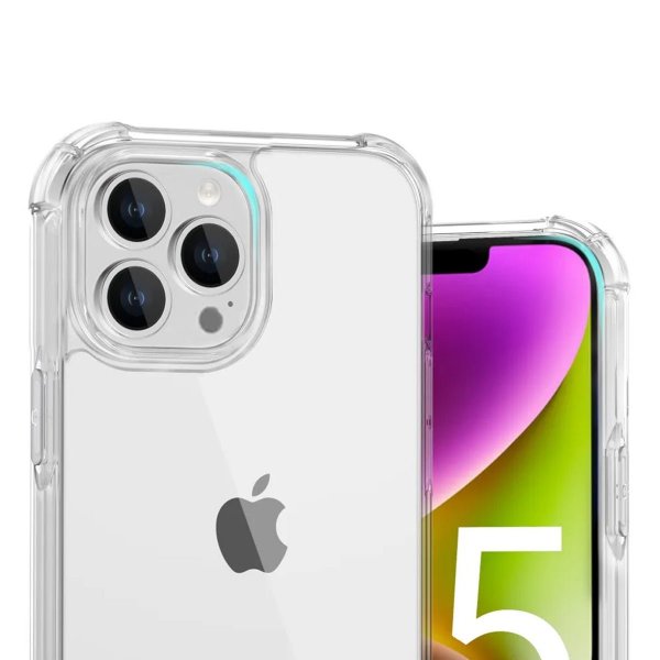 iPhone 15 Pro Max Cover Stødsikker Transparent